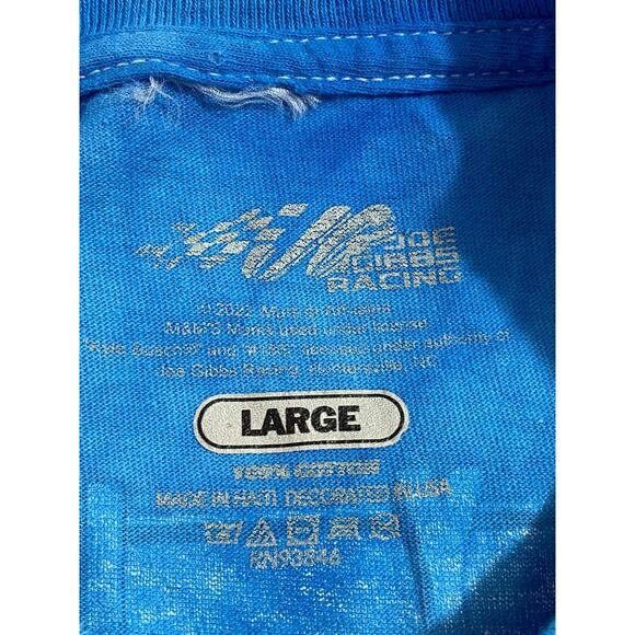 Kyle Busch Joe Gibbs Racing T-Shirt – Men’s Large, Royal M&M’s Tie-Dye - Picture 9 of 9